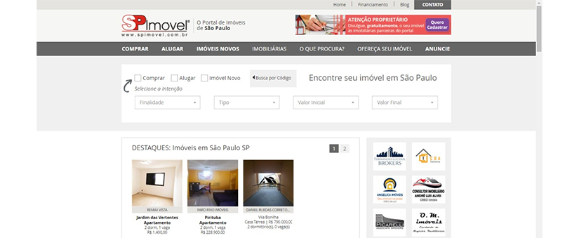 Como anunciar imóveis: Grupo SP