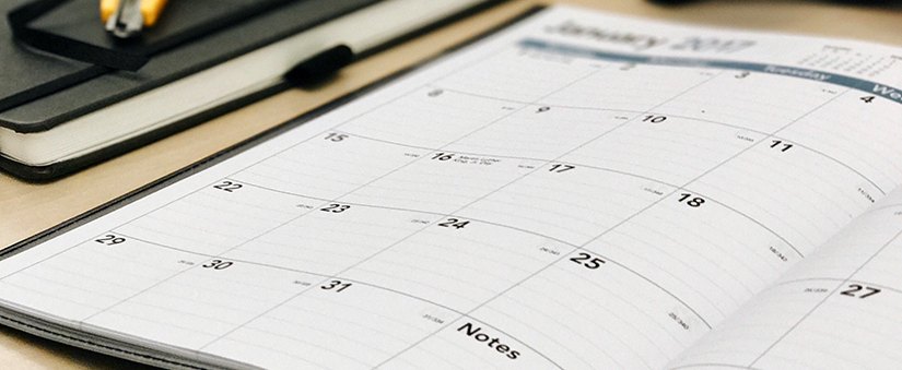 Redes sociais profissionais: calendário