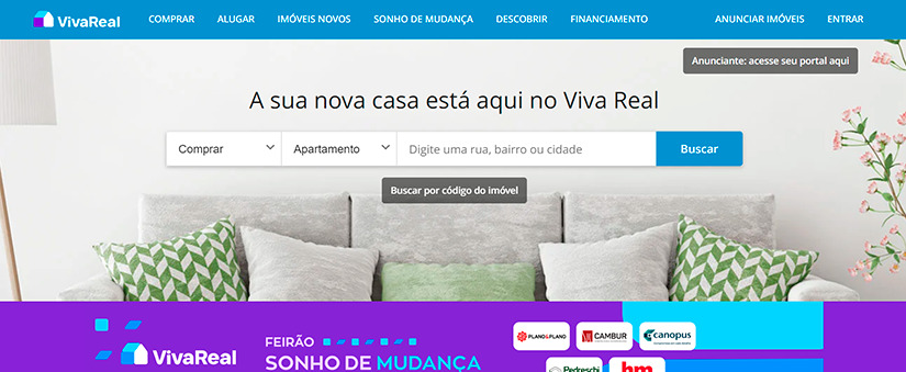 Portal imobiliário: Viva Real