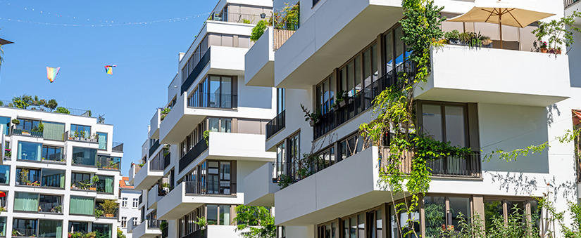 Edifícios modernos de apartamentos de luxo