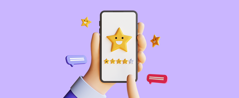como medir o nível de satisfação do cliente como medir o nível de satisfação do cliente: ilustração de um celular com uma imagem de estrelas representando avaliação do atendimento