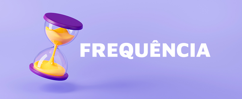 Fluxo de cadência Fluxo de cadência: ilustração de uma ampulheta e o título "frequência" ao lado.