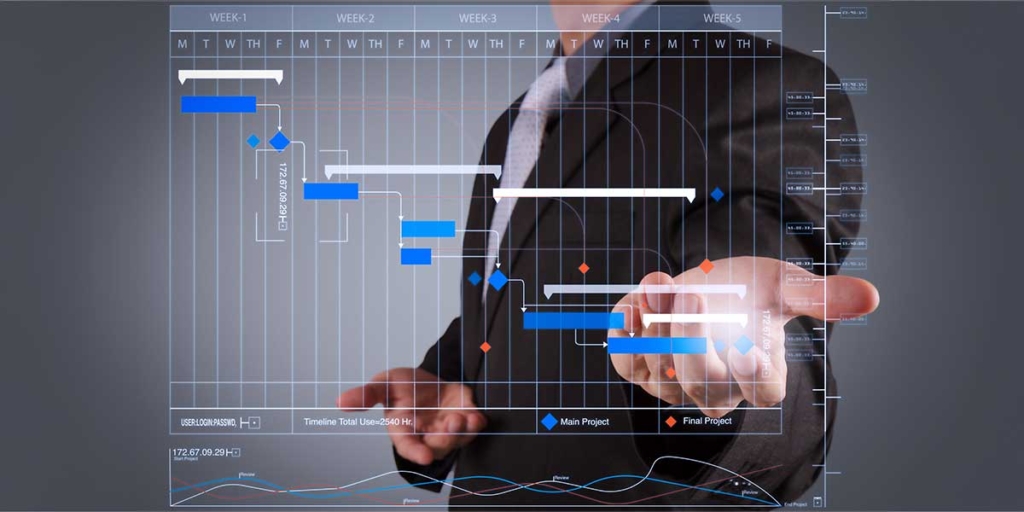 O que é eap O que é eap: close num homem apontando as mãos para o centro da tela. Na frente da imagem uma planilha de planejamento semanal.