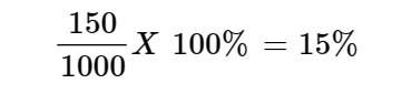 Imagem do cálculo da taxa de ocupação representada por algarismos matemáticos.
