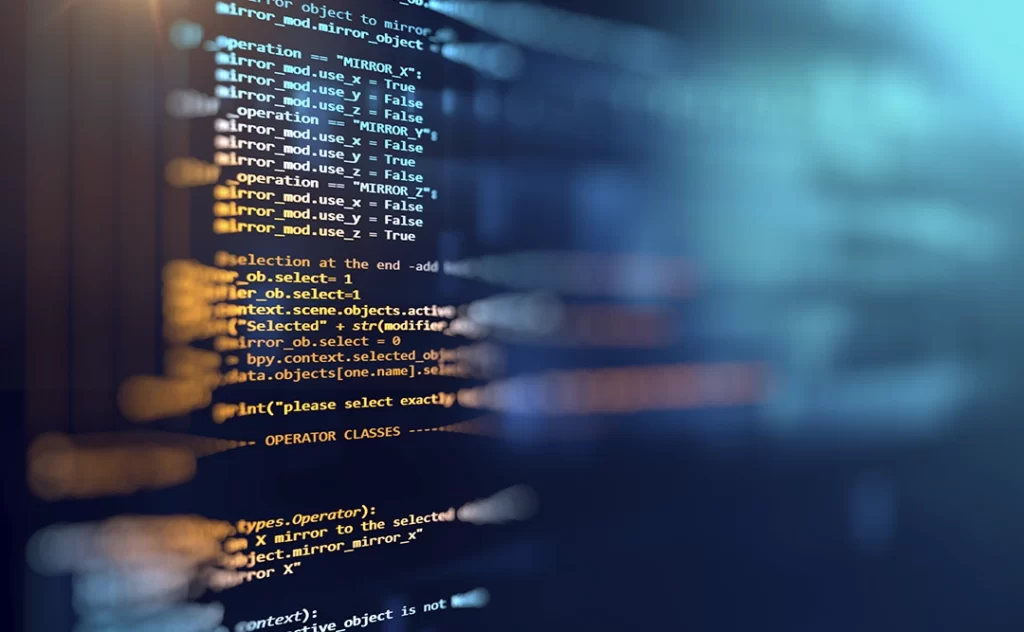 Inteligência artificial no mercado imobiliário Inteligência artificial no mercado imobiliário: imagem de uma tela com códigos de programação.